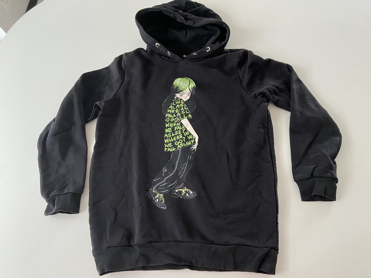 H&M Maglioni & Felpe: Billie Eilish Kapuzenpullover schwarz 158/164 – Usato da Luzern venduto da Nordischkind