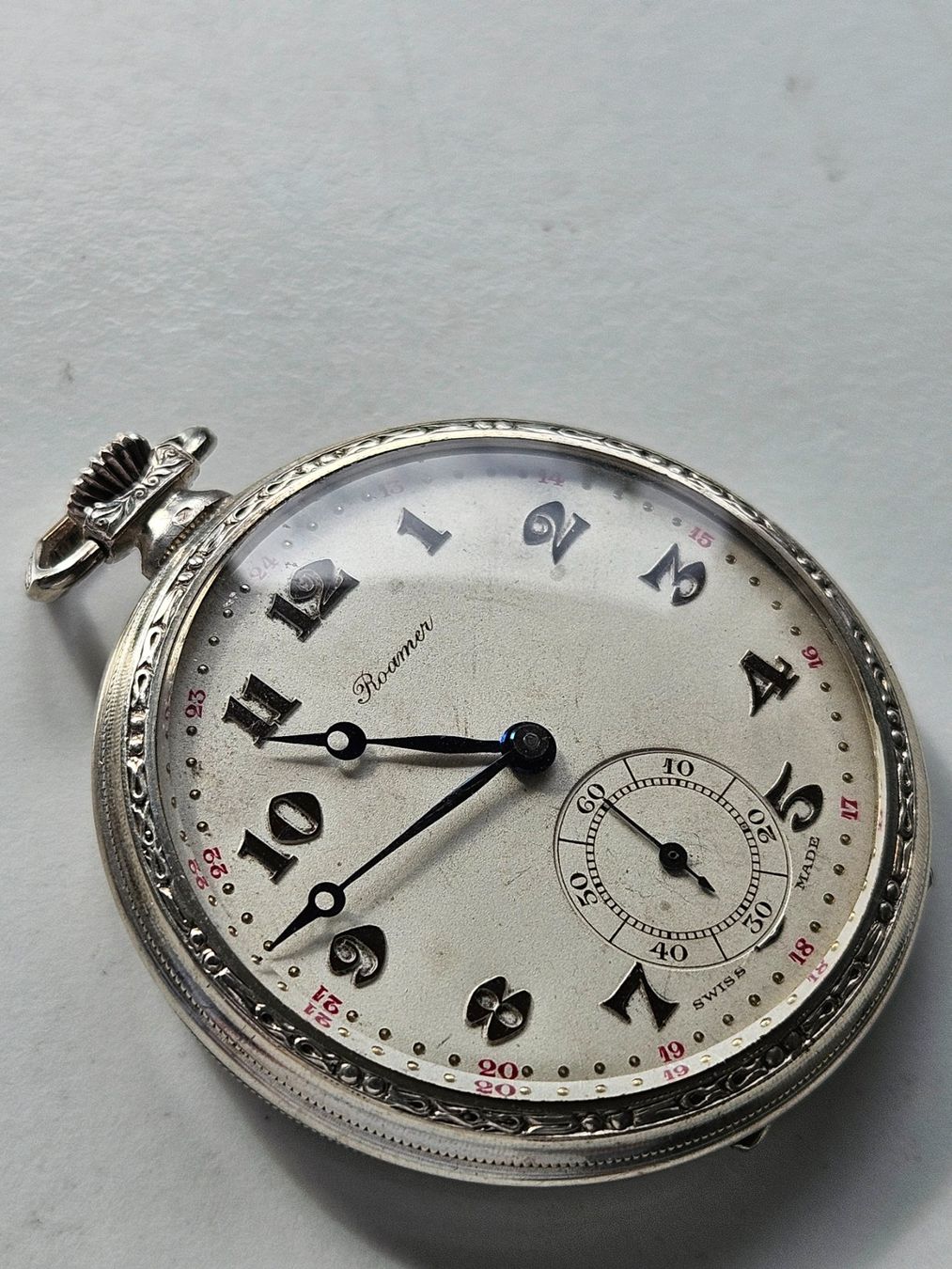 Roamer Orologi: 1L 63 Roamer Silber 0.800 Taschenuhr – Usato da Berikon venduto da mmm21 1