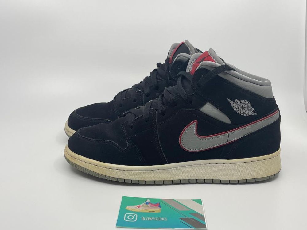 air jordan 1 mid black particle grey