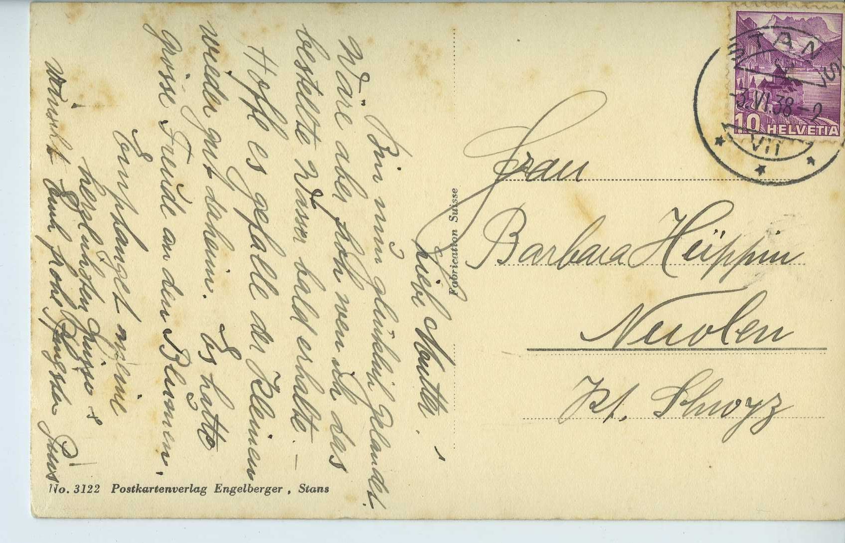 Cartoline postali: Stanserhorn - Hotel und Stanserhornbahn – Usato da Schleitheim venduto da Pmschlaate 1