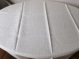 Leinen Tischdecke mit Muster 130x170cm