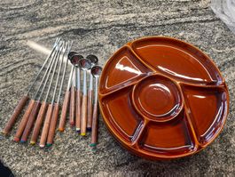 Fondue Chinoise Teller & Besteck
