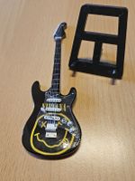 Miniature Guitar Nirvana Smiley Display Model with Stand
