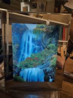 Spiegel mit Wasserfall-Motiv, neuwertig, (S2)