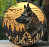Alu Schild Deutscher Schäferhund (19.5 cm)