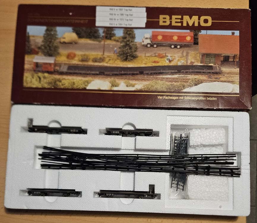 KATO Wagon échelle N – Lot De 4 Wagons à Bois RHB – Époque VI – Neuf Sous Boîte