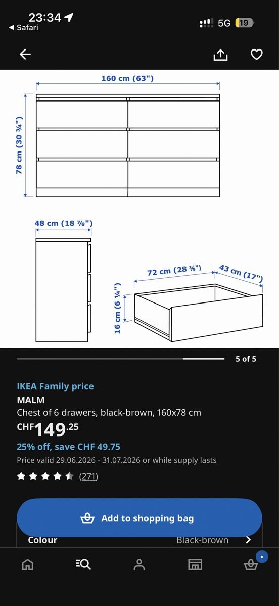 Commodes: IKEA Malm Kommode  – D'occasion à Zug par joepg 1