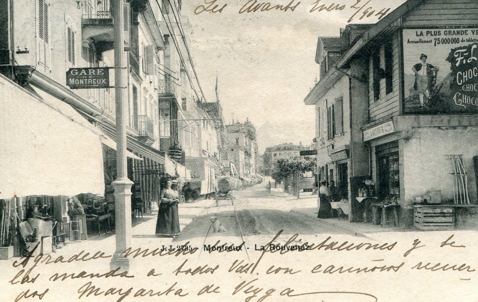 Cartoline postali: Montreux  -  La Rouvenaz – Usato da Les Avants venduto da Jaman7