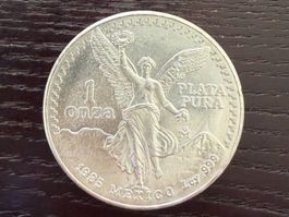 Silbermünze Mexico 1 Uz Silber Liberdad 1985 Mexican Liberty