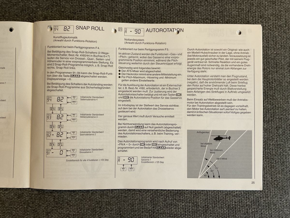 Libri: Graupner MC-16 Programmier-Handbuch RC Anlage Anleitung – Usato da Niederwil AG venduto da DaChris 1