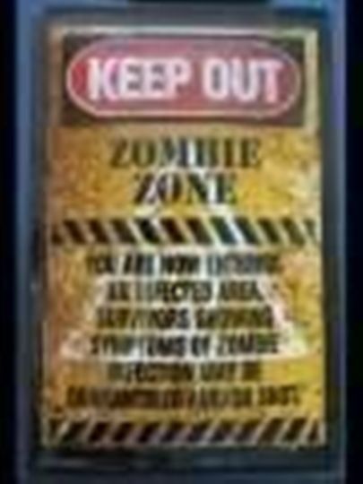 Insegne: Blechschild - KEEP OUT ZOMBIE ZONE – Nuovo e nell'imballaggio originale da Rupperswil venduto da big-one-sale