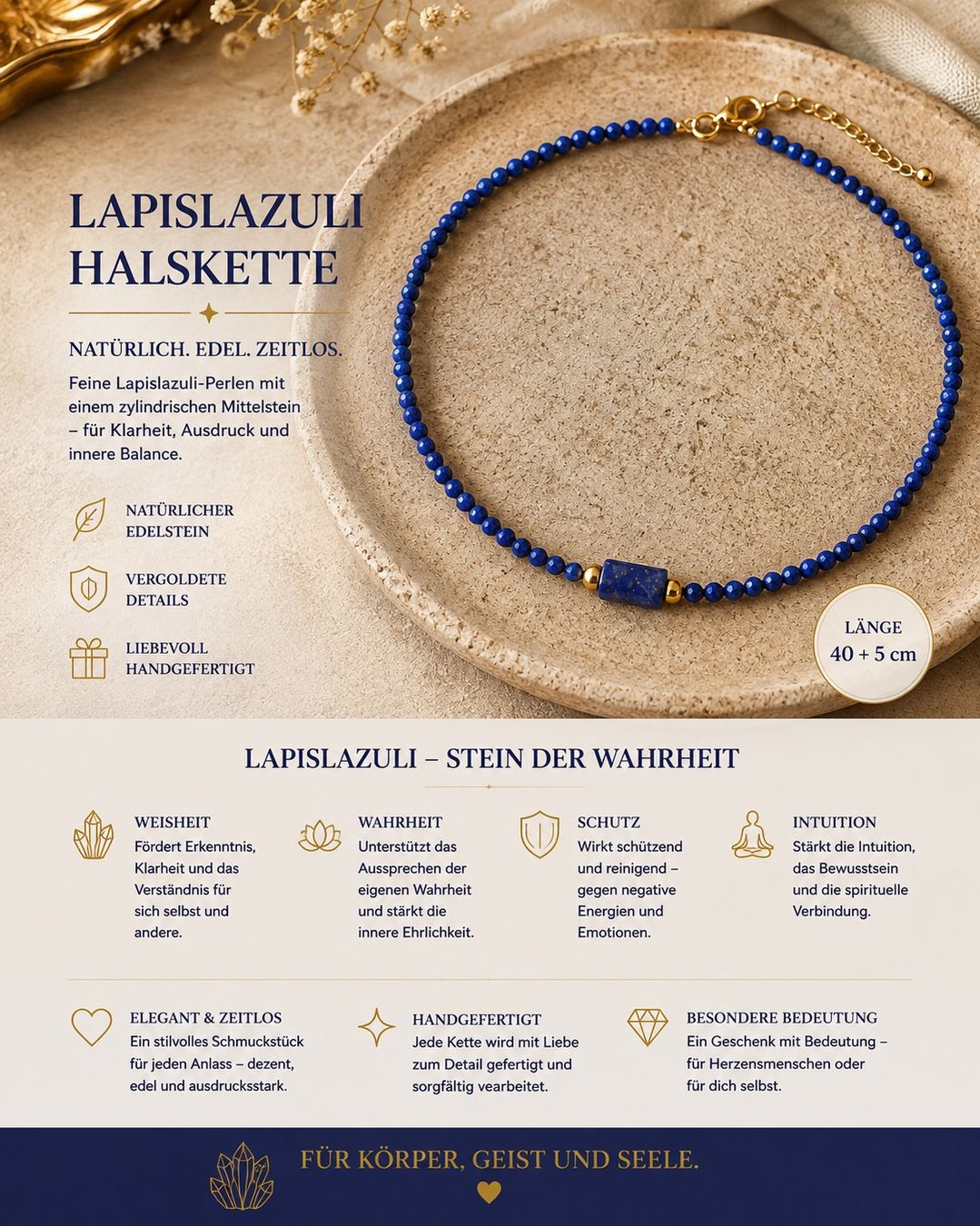 Catenine: Lapislazuli Halskette – Nuovo e nell'imballaggio originale da Thun venduto da luk_7qlx