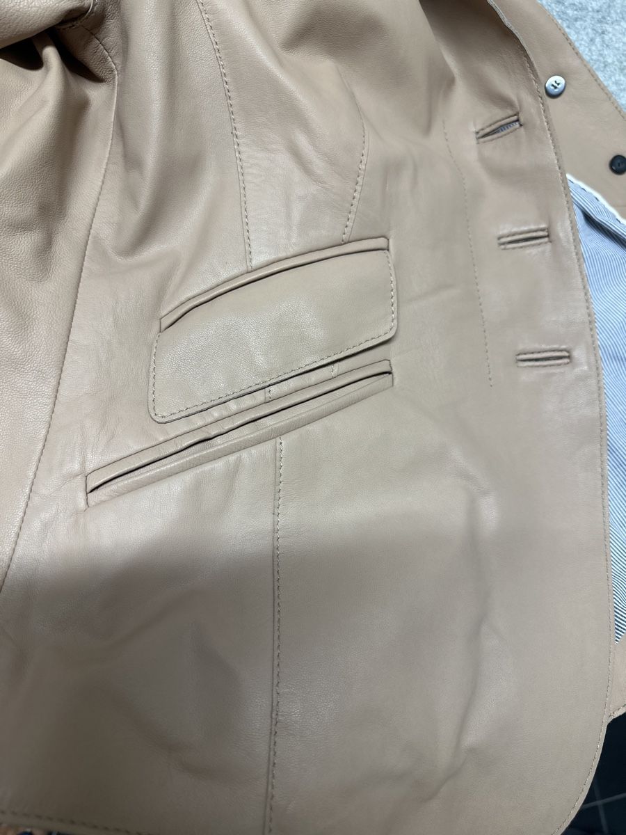 Jacken: René Lezard Kunstleder-Lederblazer beige Gr. 40 – Neu (gemäss Beschreibung) aus Chur von Renibe 4