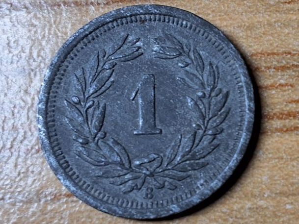 Alle Münzen: 1 Rappen 1945 - Selten! – Gebraucht aus Münchenstein von purbach1 9