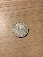 1 Schweizer Franken Silber Münze Jahrgang 1962