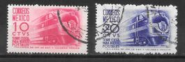 Mexico Serie Dienstmarken 7 - 8 Lokomotiven gestempelt 1951