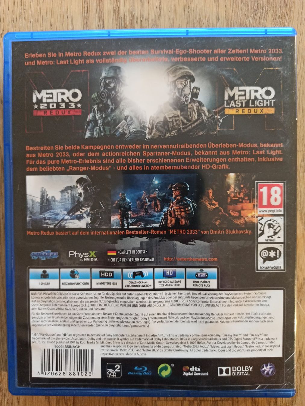 Giochi: Metro Redux - Metro Last Light Redux PS4 / PS5 – Usato da Oberweningen venduto da mar_87mx 1