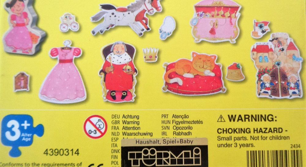  HABA - 6 erste Puzzle + Holzfigur Prinzessin / Komplett (Gebraucht) in Bildidee 