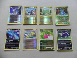8 Pokémon Sammelkarten 2007 Text Deutsch 50-90 KP glänzend