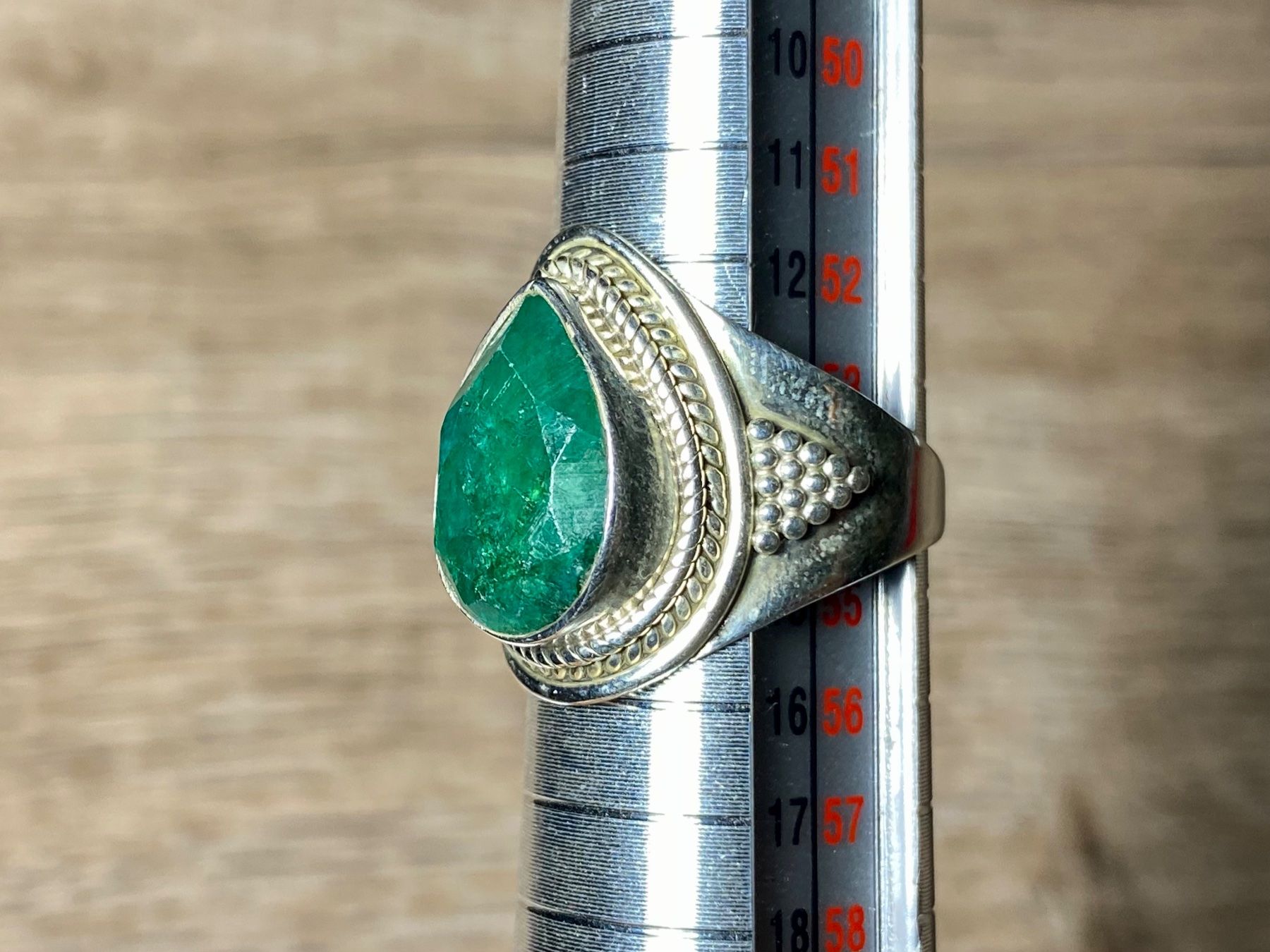 Anelli: Orientalischer Silber 925 Ring mit natürlichem Smaragd – Nuovo e nell'imballaggio originale da Laax venduto da Kiki_Kingdom3 8