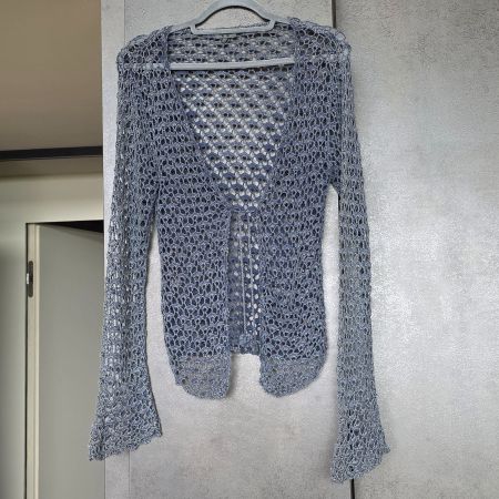 🐸 NILE CARDIGAN STRICKJACKE JÄCKLI JÄGGLI GEHÄKELT Gr XS