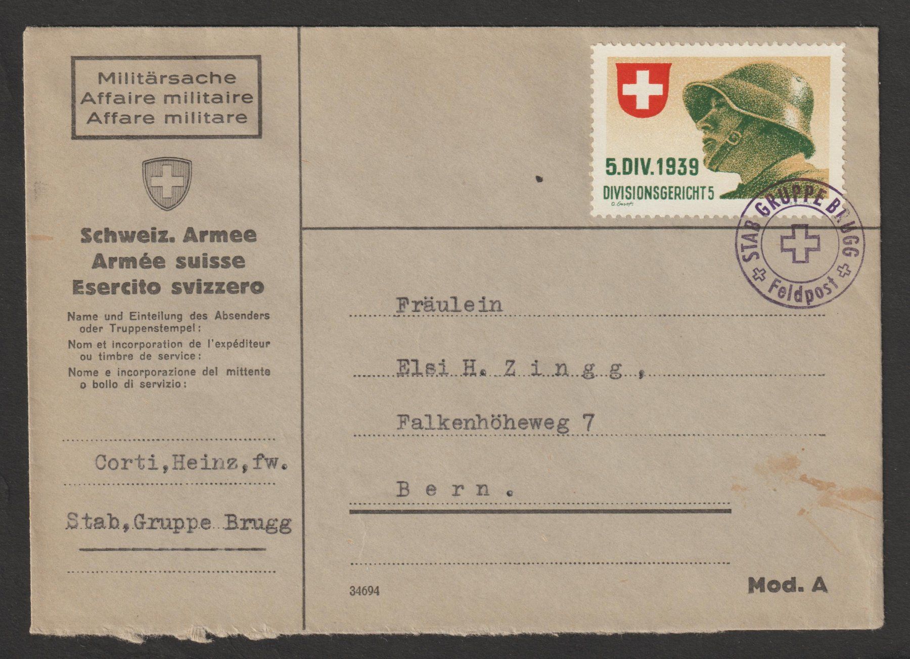 Tutti i francobolli: Kommandostäbe Nr. 51/1 FP – Usato da Siebnen venduto da Fstaehli