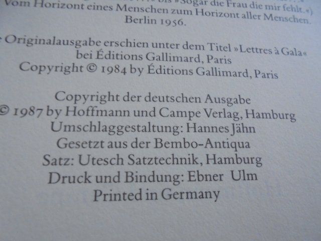 Libri: Paul Eluard: Liebesbriefe an Gala – Usato da Hinwil venduto da Glasperlen 2