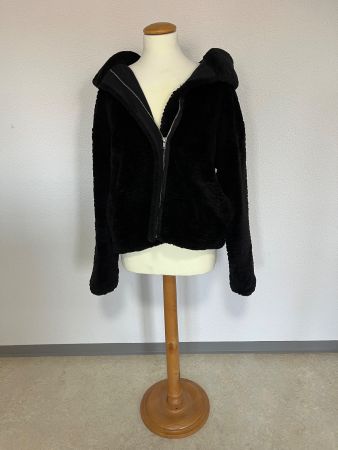 Schwarze Teddy Jacke von Forever 21, Grösse M