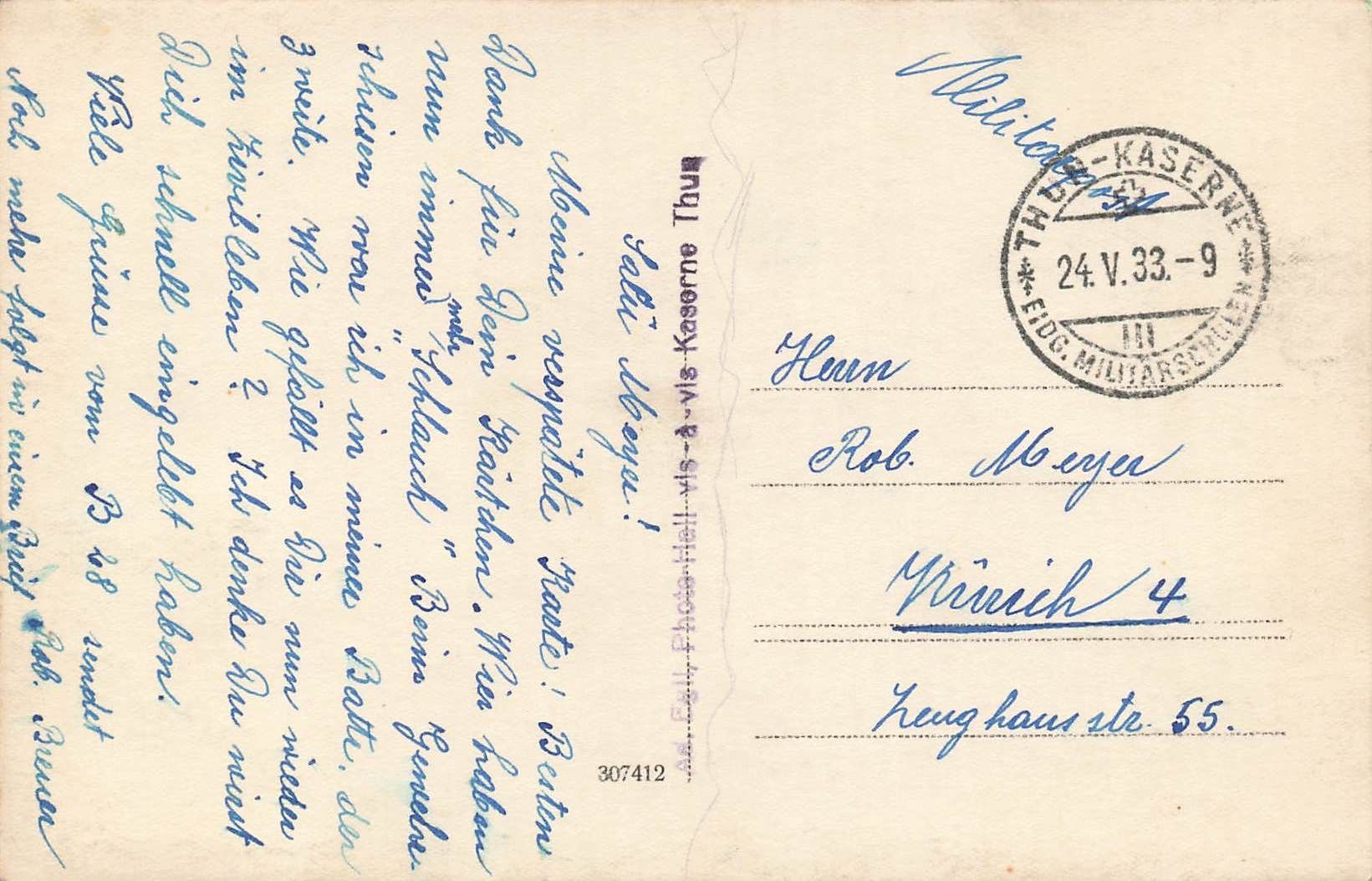 Cartoline postali: Kaserne Thun – Usato da Biasca venduto da Blenio71 1
