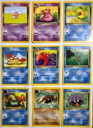 17 Pokemonkarten Fossil 1.Ed - alle NM
