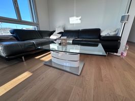 Salon- Tisch Holz / Glas lackiert / Top Zustand
