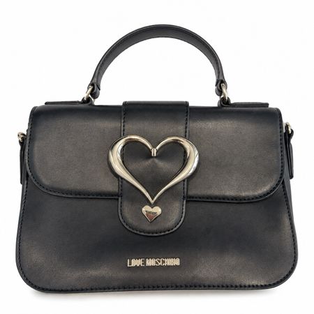 Love Moschino Handtasche schwarz mit Herzapplikation neu