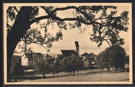 AK Wolfhalden, Blick zur Kirche, 1915