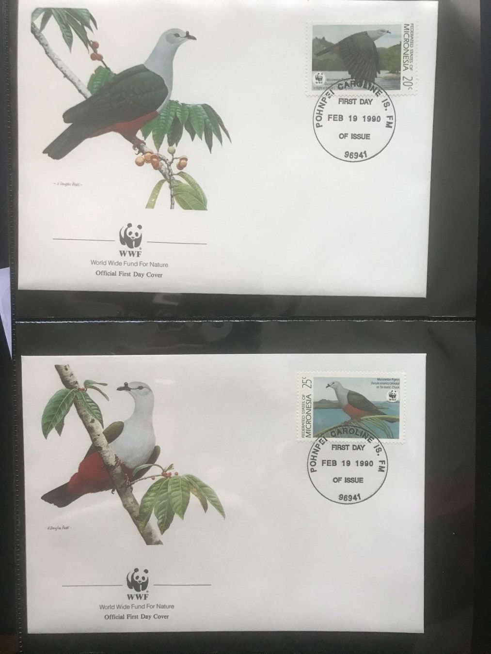Tous les timbres: WWF Mikronesien 1990 Eisvogel Fruchttaube Set Ersttagsbriefe – Neuf (Voir description) à Winterthur par schnueps 1