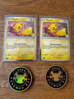 Pokémon 30 ans - 2 cartes + jetons promo Pikachu FR