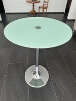 Bistro Glastisch rund mit Chromfuss 70 cm neuwertig
