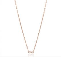 Kette 925 Silber roségold Zirkon Infinity fein zart 40+5cm