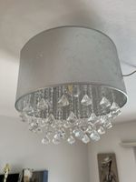 Elegant Silver Ceiling Light with Crystal Details!