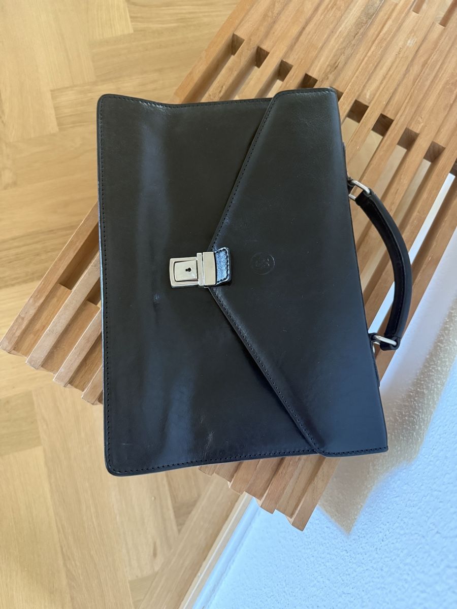 Valigie & Borse: Portfolio black leather briefcase – Usato da Zürich venduto da Hannahli