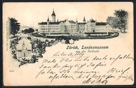 Zürich, Landesmuseum von der Parkseite
