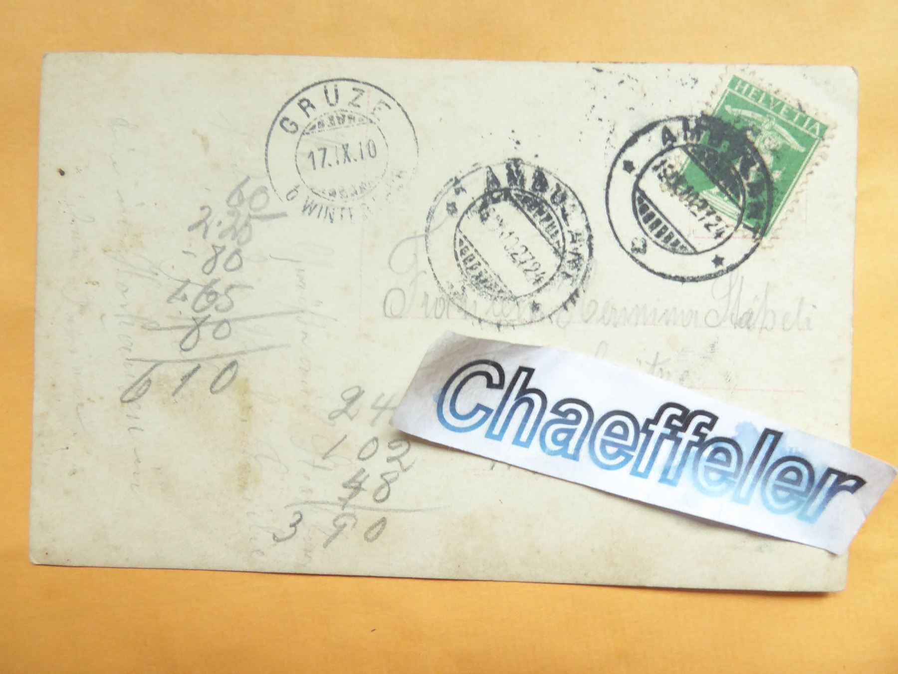 Cartoline postali: 1910 2 Damen mit Rosen – Usato da Zürich venduto da Chaeffeler 1
