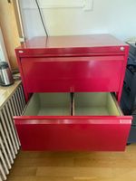 Aktenschrank rot 3 Schubladen guter Zustand