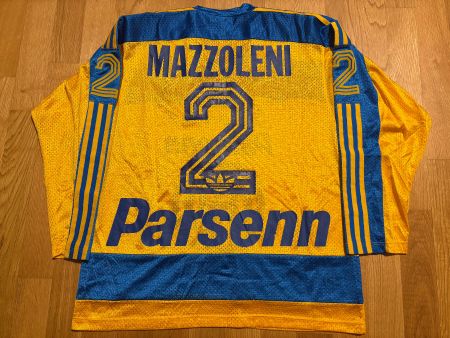 ORIGINAL HC DAVOS # 2 MAZZOLENI TRIKOT 1983/84 ADIDAS HCD M