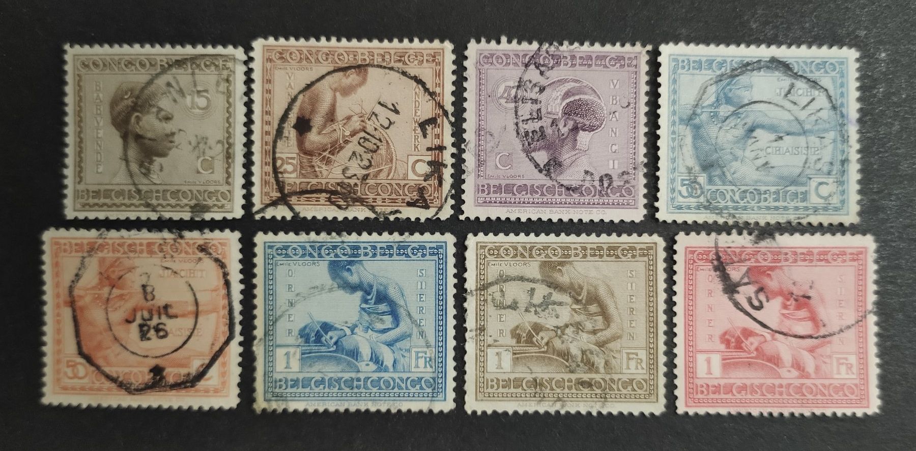 Alle Briefmarken: Belgisch-Kongo 1923-27, LoT gestempelt – Gebraucht aus Wil SG von Zazal