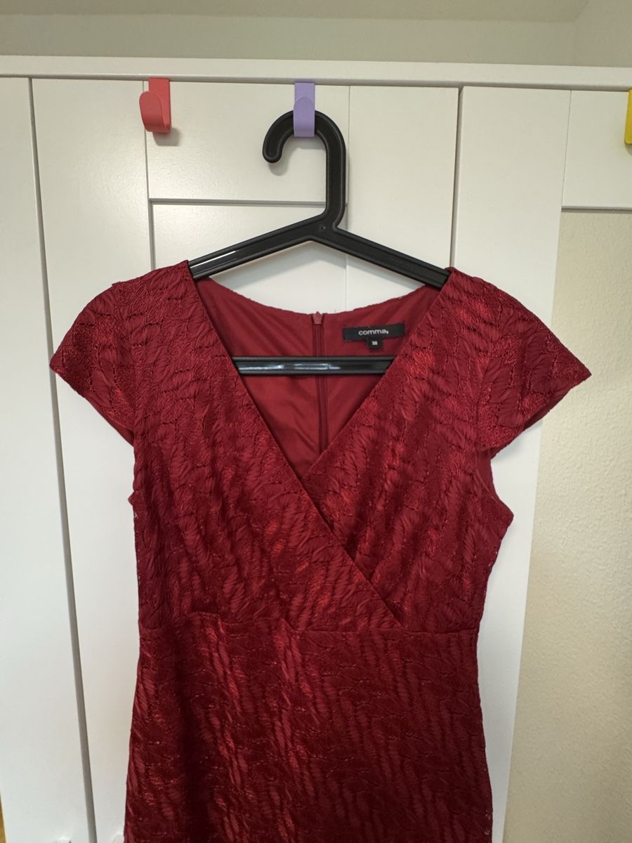 Comma Vestiti: Rotes elegantes Kleid Gr. 38, Marke comma  – Usato da Winterthur venduto da zllop 3