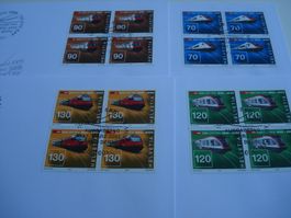 Satz 100 Jahre SBB, 2002, FDC Satz + 4erblock, 5 Bel