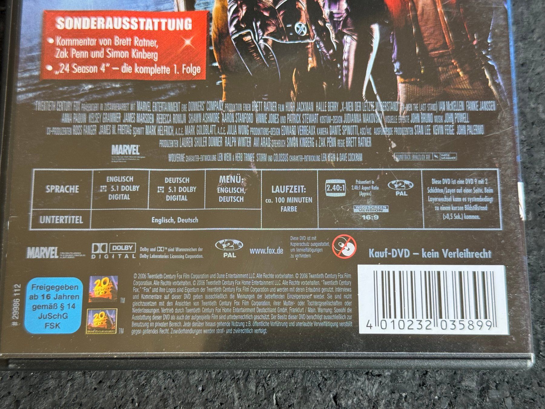 Alle DVDs: X-MEN "Der letzte Wiederstand DVD DE/EN – Gebraucht aus Fribourg von tschjoly 3