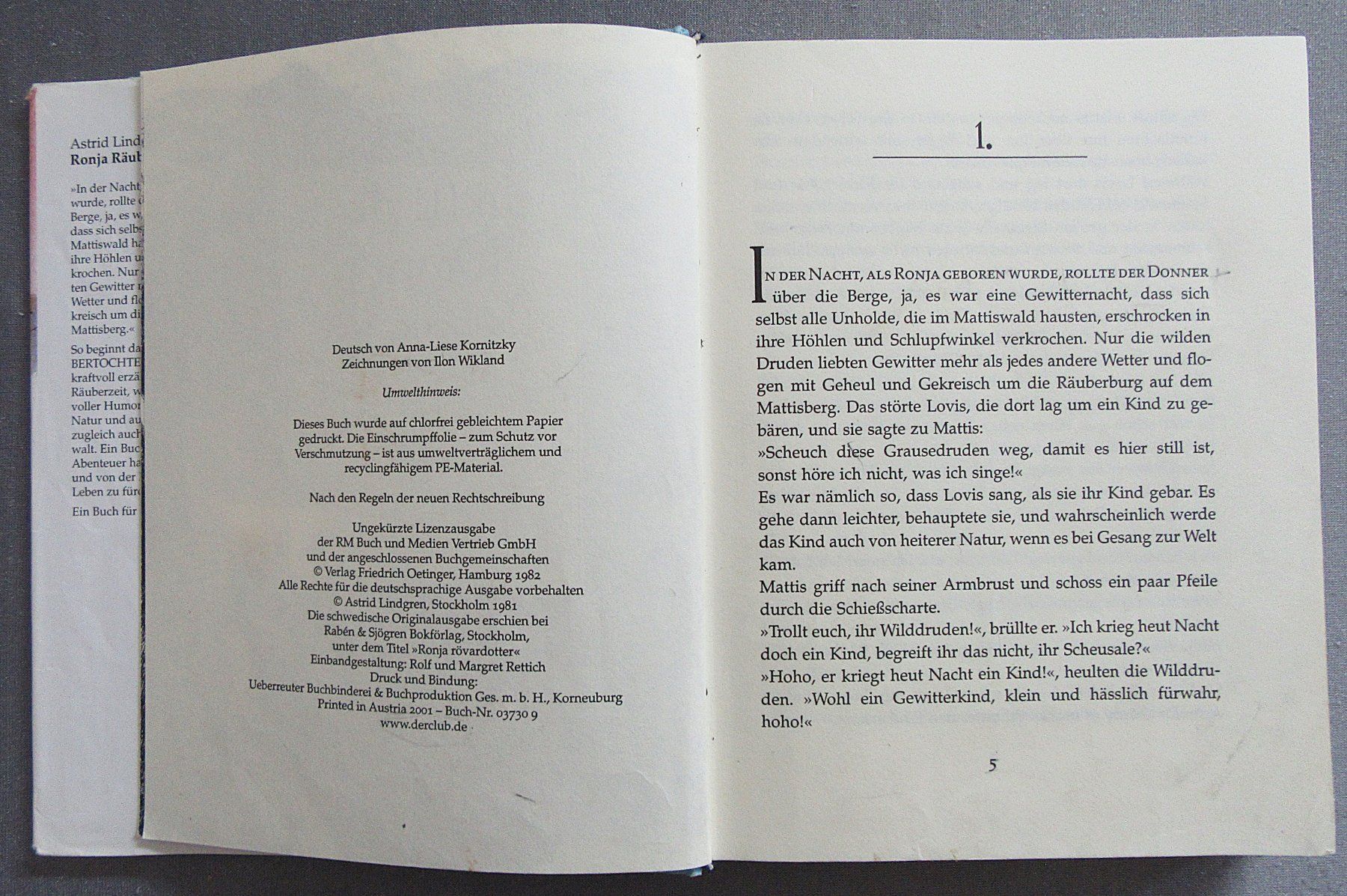 Libri: Ronja Räubertochter - von Astrid Lindgren – Usato da Auenstein venduto da Padabimbim 2