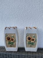 2 schöne Vasen Sonnenblumenmotiv