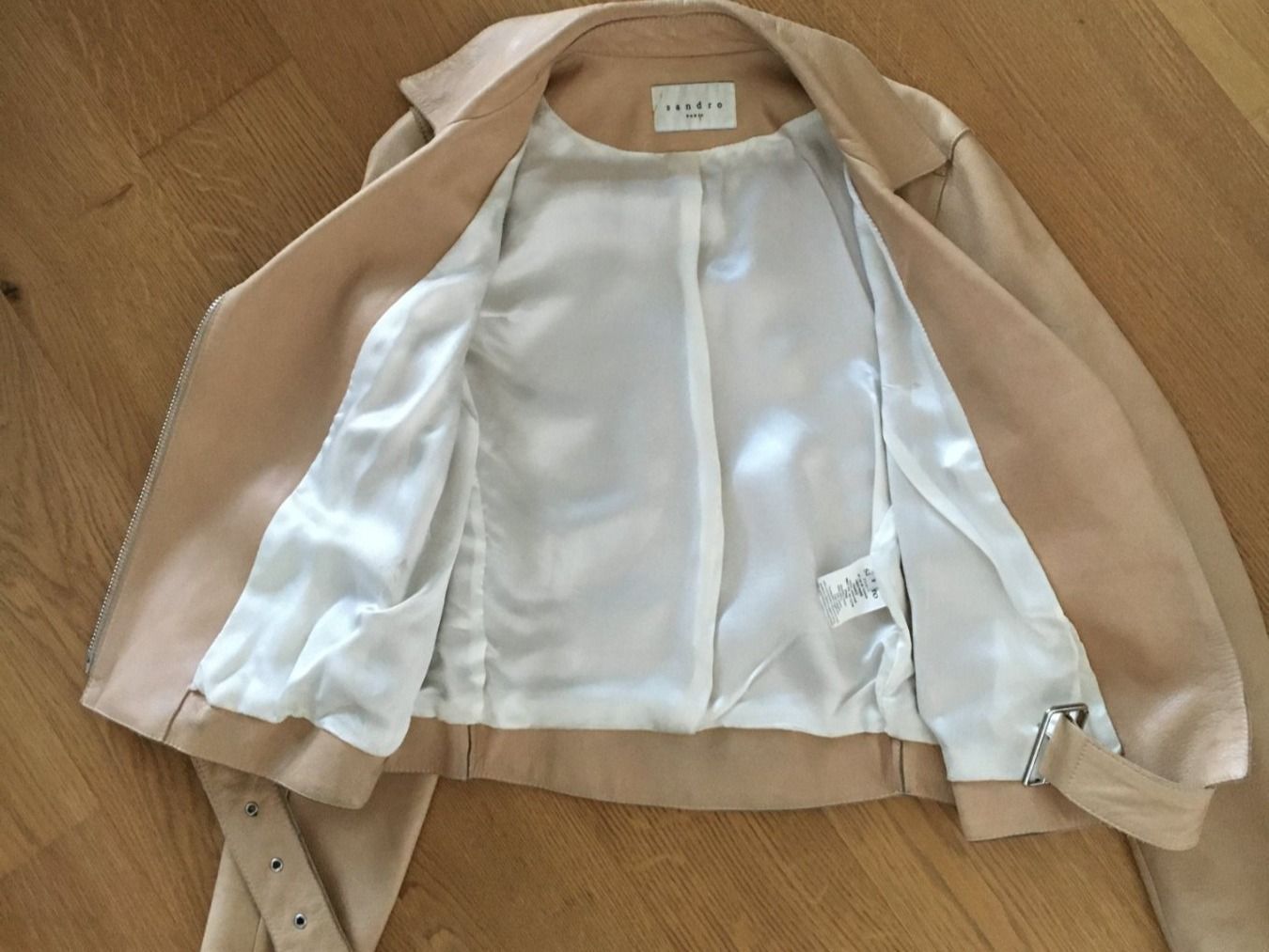 Sandro Giacche: Beige Lederjacke von SANDRO Gr. S – Usato da Rotkreuz venduto da Vkahlo 4
